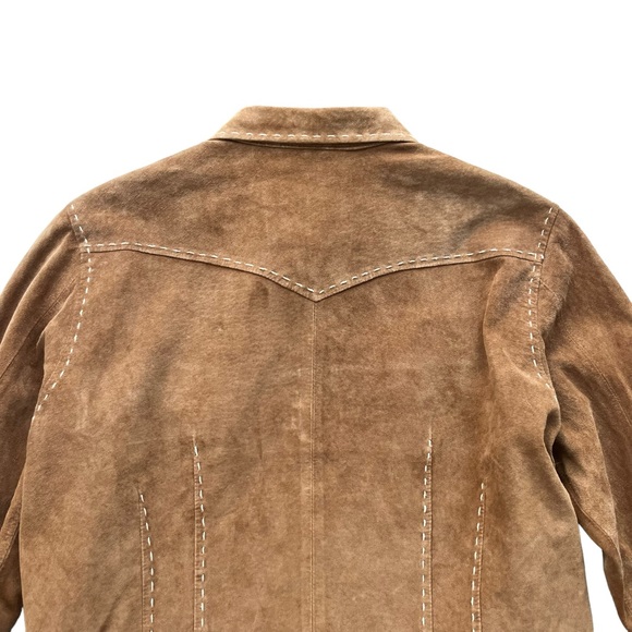 Roper Women’s Sz Medium Soft Suede Leather Lined Pearl Snap Cuffs Western Jacket - Picture 13 of 16